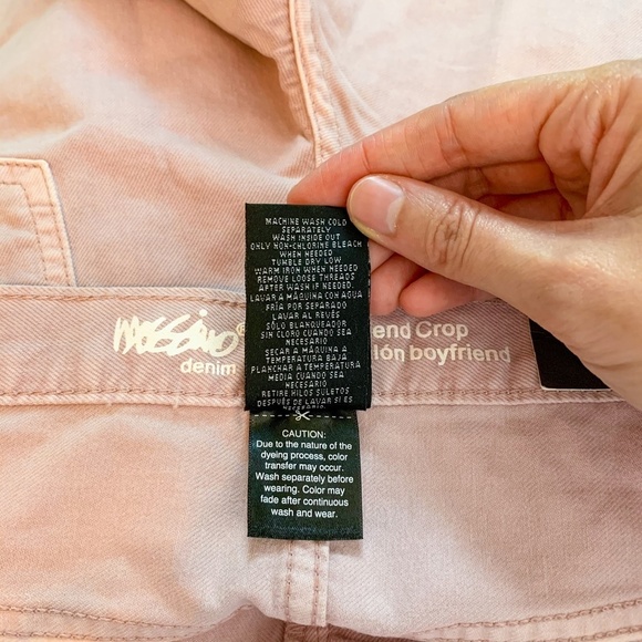 Mossimo Jeans Blush Pink Distressed Boyfriend Crop - Picture 6 of 6